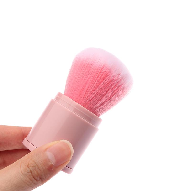 1Pcs Retractable Foundation Makeup Brush Flat Kabuki Brush For Powder Blush Bronzer Concealer Portable Makeup Tools