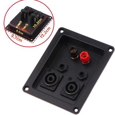 1Pcs Red Black Wiring Terminal Cable Clamp 4/6 Hole Audio Speaker Junction Box XLR Socket Connector Audio Accessories