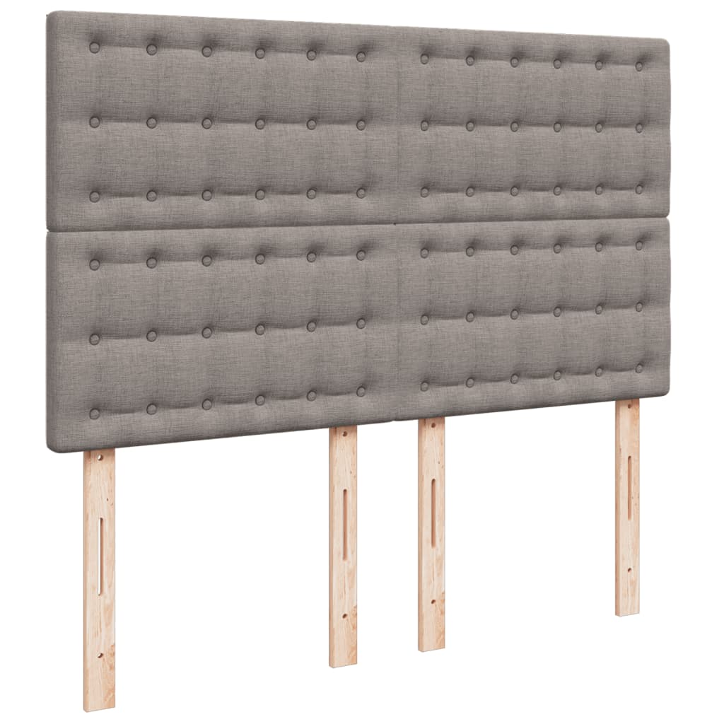 Vidaxl Letto Continentale Con Materasso, Taupe, Tessuto, 140X200 Cm