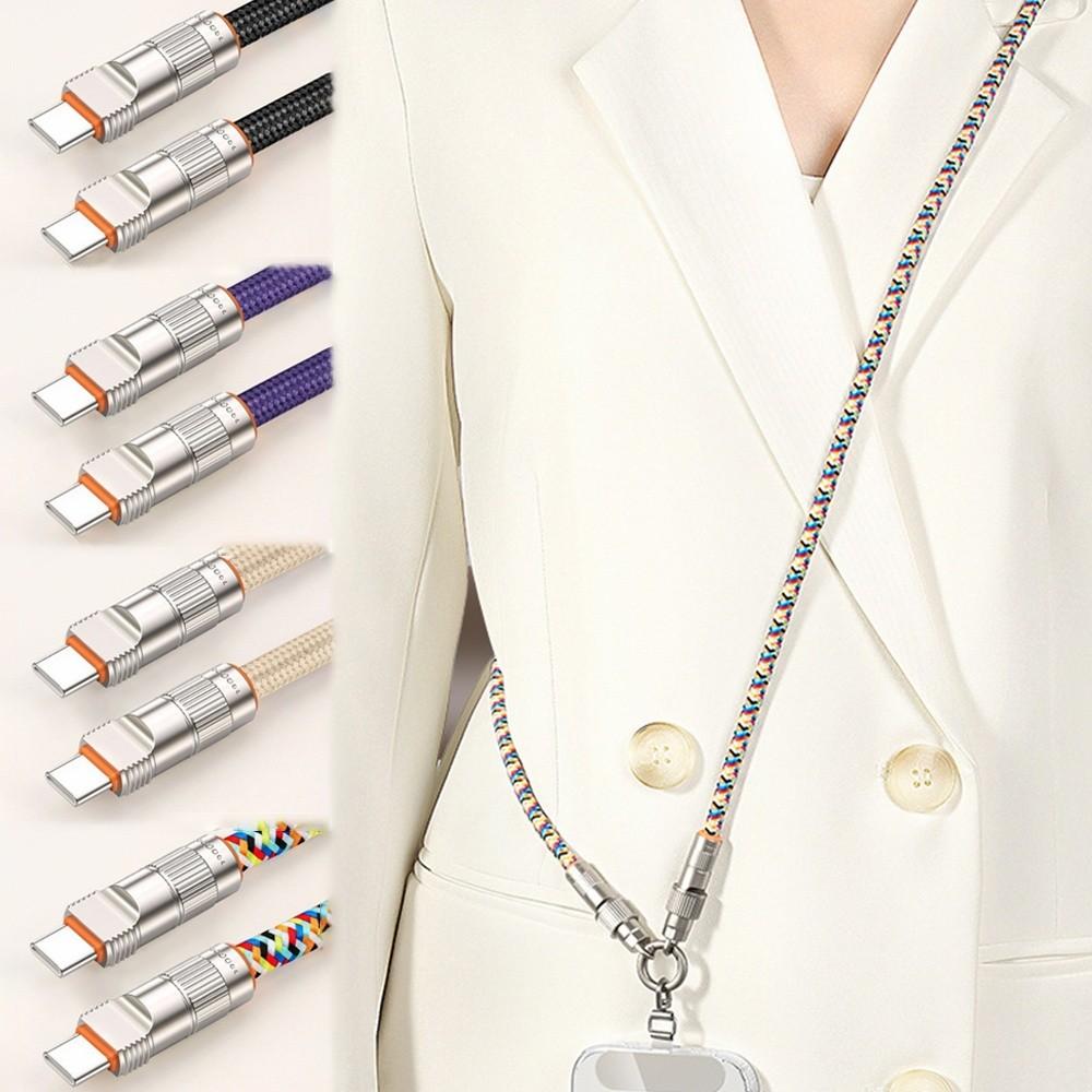 Type C Data Cable Fast Charging Phone Strap PD66W Phone Hanging Rope  Travel