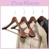 Wooden Clothes Hangers Set With Thickened Nonslip Design For Hotel And Closet Storage