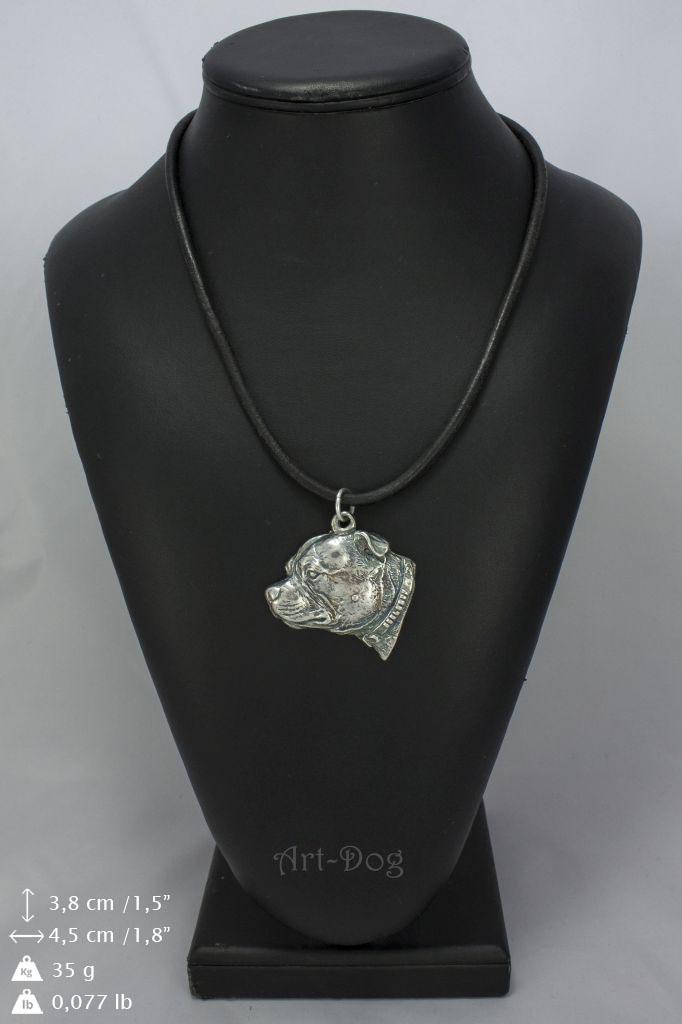 Staffordshire Bull Terrier, Staffy III - Dog necklace in gift box, silver-plated locket for dog fan, striking pendant by Art-Dog brand