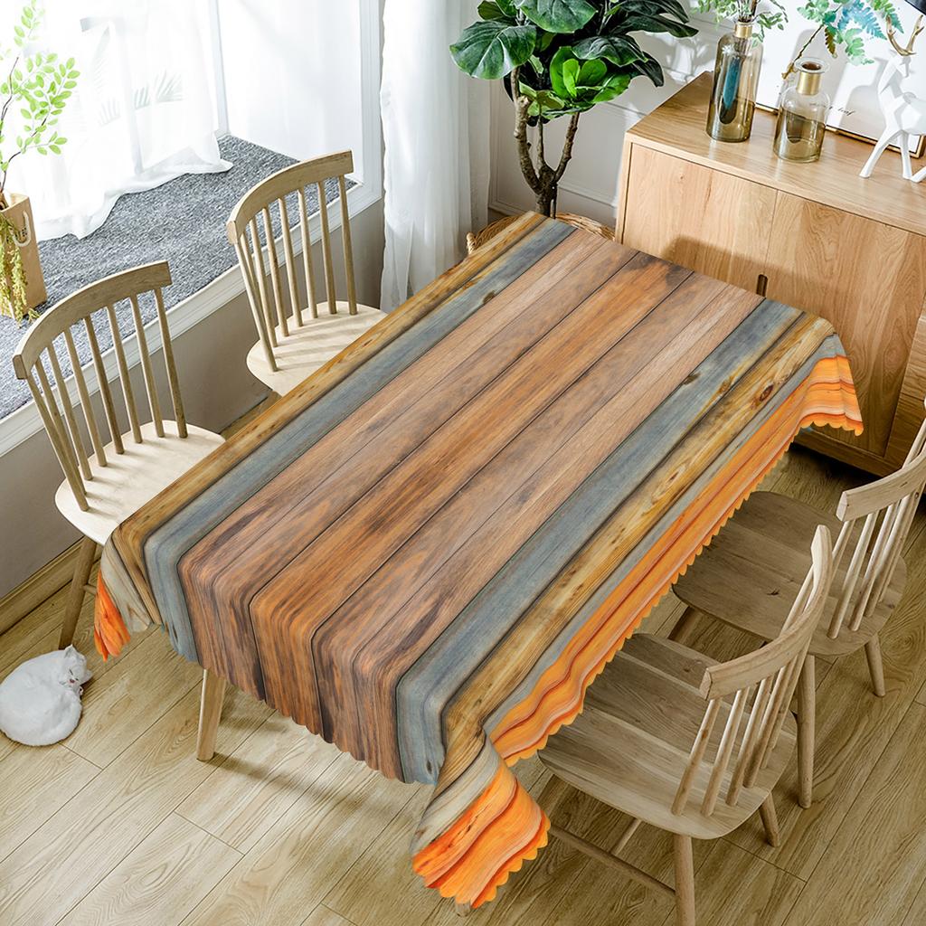 Holzmaserung Tischdecke Natürlich Rustikal Rechteckiger Tisch Holzstruktur Wasserdicht Esstischdeko Für Küche Party Heimdeko