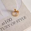  Mother-of-pearl Lucky Horseshoe U-shaped Ring 18k Gold Color Pvd Plated Stainless Steel Fashion Finger Jewelry Accessories