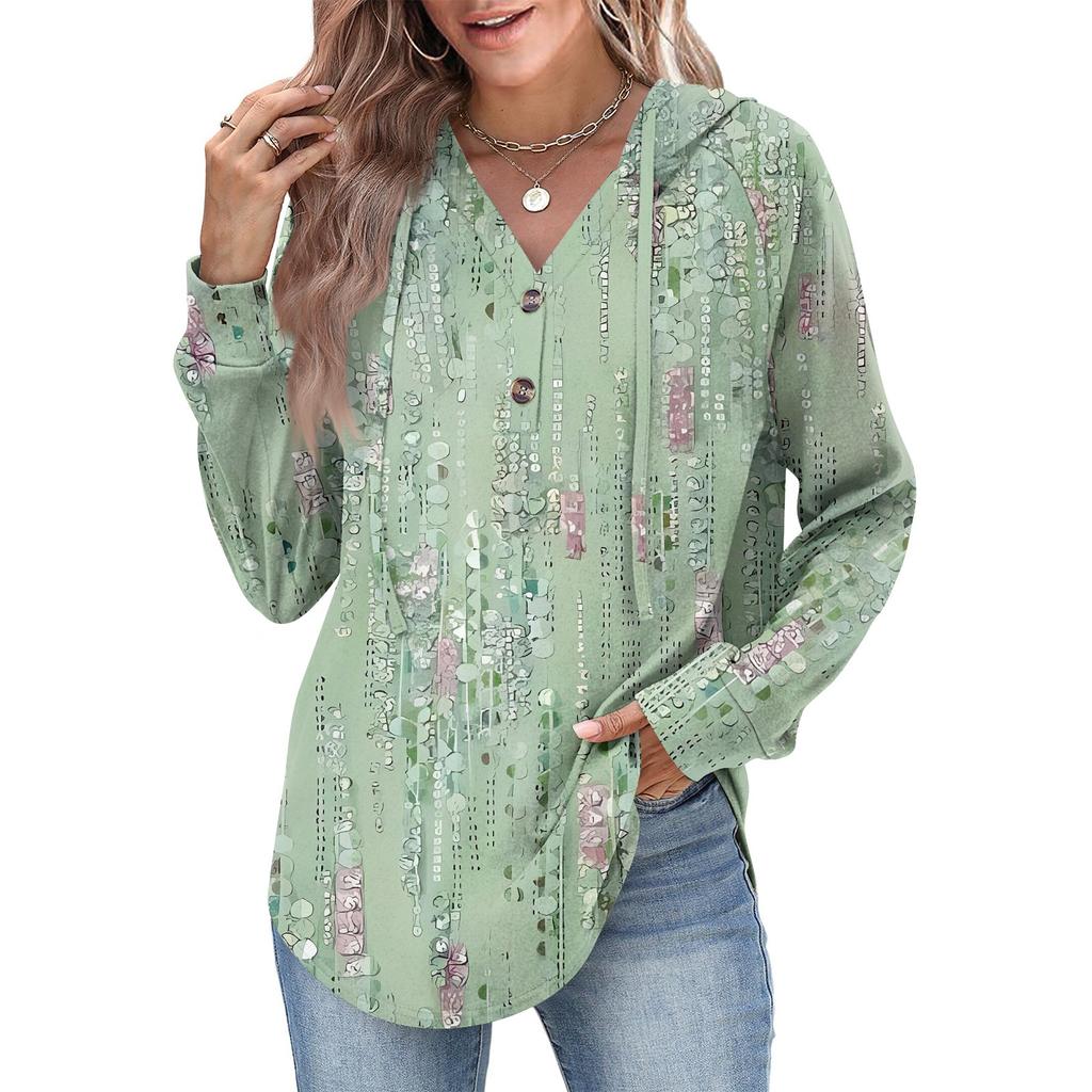 Women's Fashion Women's Lightweight Long Sleeve Pullover With Pockets Preppy Graphic Hoodie