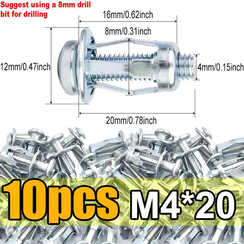 Jack Nuts Screw Petal Screw Anchors Petal Expansion Plugs for Curtain Expansion Clamp Petal Rivet Lock Bolt Board Wall Fasteners