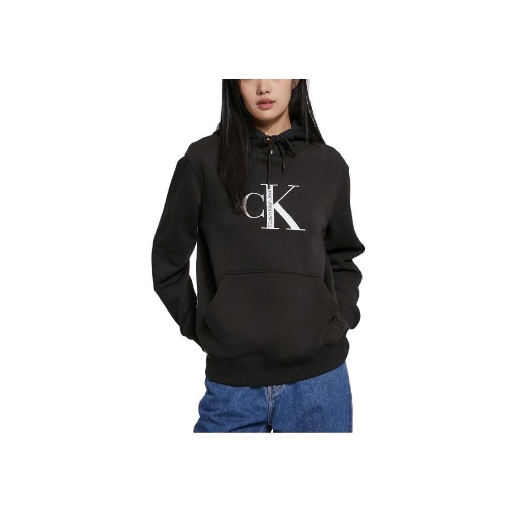 Calvin Klein Logo-Print Kapuzensweatshirt Unisex-Sweatshirt Schwarz J323238-BEH