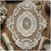 1PC Dinning Table Cover Embroidered Table Cloth Elegant Round Lace Tablecloth Coffee Coasters Napkin Party Wedding Decoration