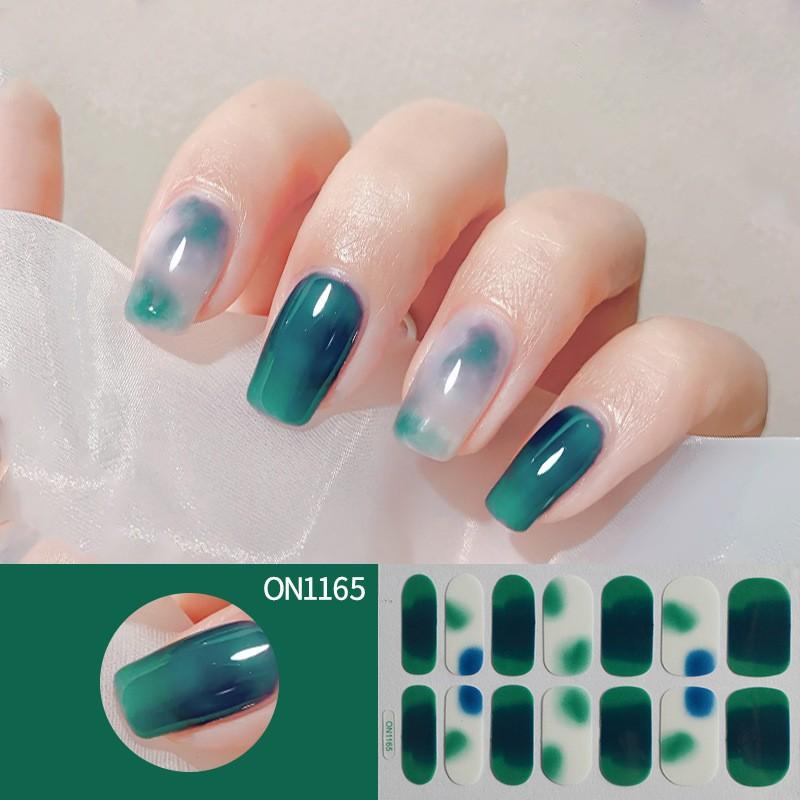 Nail Art No-bake Nail Stickers Full Stickers, 14-finger No-bake Gel Nail Stickers, Nail Art Full Stickers