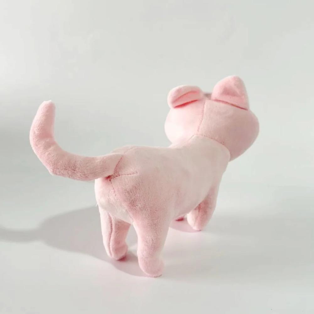 Nowe Kreskówkowe Różowe Smutne Kotki Pluszowe Zabawki Kawaii Mini Nieszczęśliwy Kot Zwierzątka Pluszowa Lalka Uroczy Kot z Dużymi Oczami Pluszowa Lalka Pluszak Prezent na Imprezę