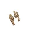 Luxurious Gold Diamond Snake Bone Stud Earrings for Women - Versatile, Fashionable Design with V Gold and Ear Backs