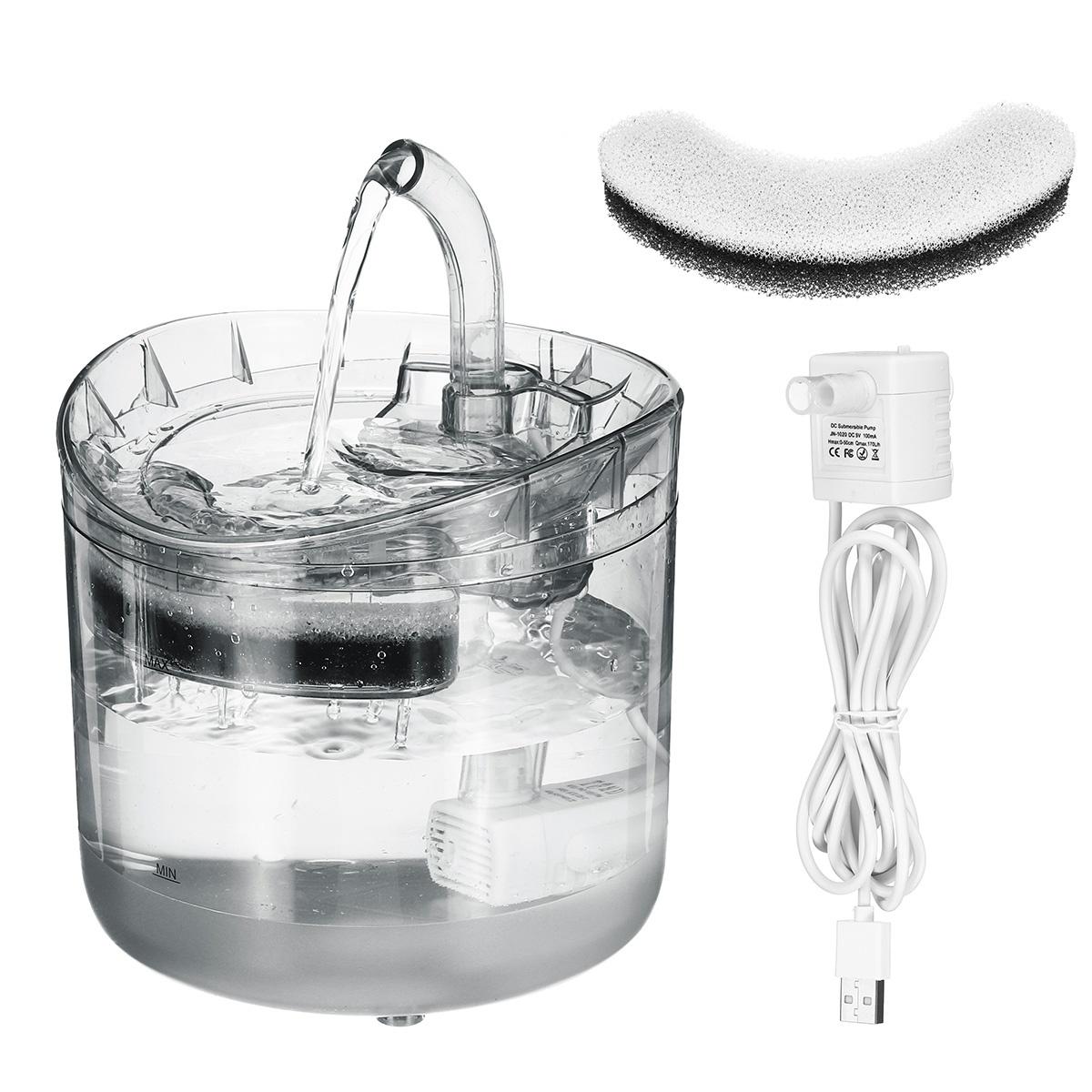 

Для домашних животных, питьевые фонтанчики для домашних животных, прозрачный ультра тихий автоматический диспенсер для воды 1,8 л EU PLUG