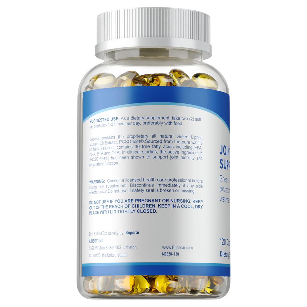 Capsules d'huile de moule à lèvres vertes de haute pureté, nutrition naturelle, soutient la santé des articulations, convient aux sports et à l'exercice, pour adultes.
