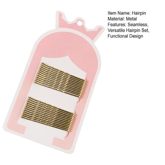 24Pcs Women Hairpins Metal Daily Use One-Word Hair Clips Fine Workmanship Daily Dating Party Fixing Secure Grip Hairpins