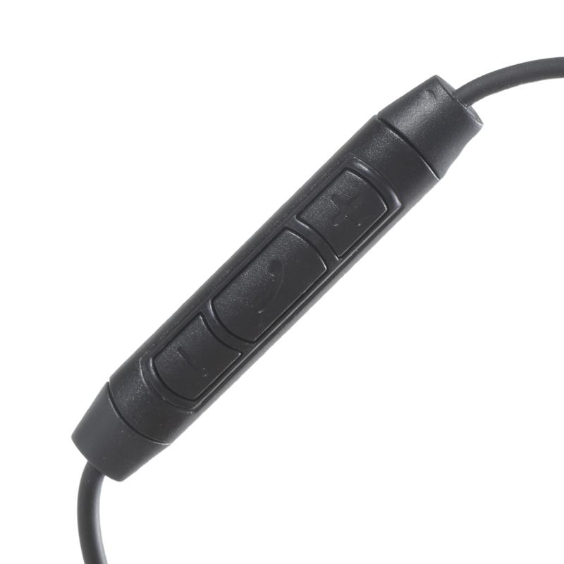 Single Side Earphone 3.5mm Cord with Volumes Control Microphones Earbuds for PC/Mobile Phone Connection