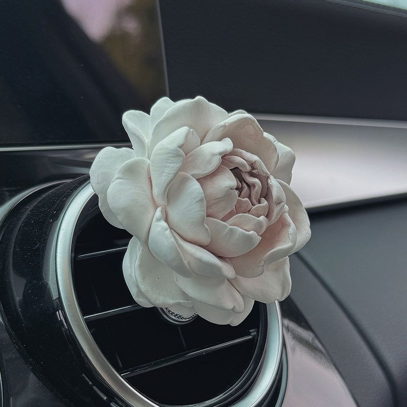 

Auto Perfume Aromatherapy Exquisite Morandi Flowers Jasmine Flower Air Outlet Decoration Fragrant Stone Girls Gifts Morandi Pink Big Jasmine