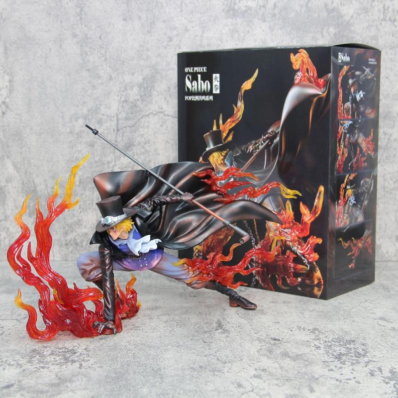 New 22cm One Piece Sabo Fire Fist Iu Resonance Series Gk Statue Anime Figure Collectable Model Desktop Decoration Gift Fans Premium Quality