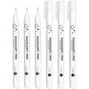 Elegirme Gel Ballpoint Extra Opaque for Handwritten Greeting Schedule Writes On Black Water and Light Set of 6 Pen, White, 0.5mm Fine, White,