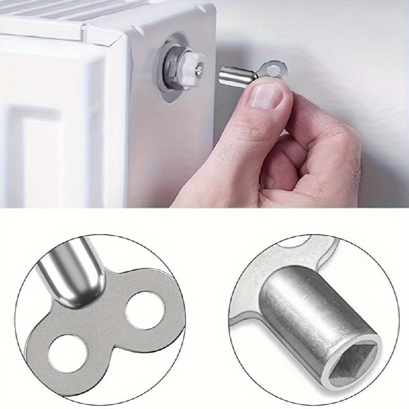 4pcs 5×5mm Square Socket Radiator Accessory Heater Exhaust Key for Standard Heating Valves Zinc Alloy Radiator Exhaust Valve Key