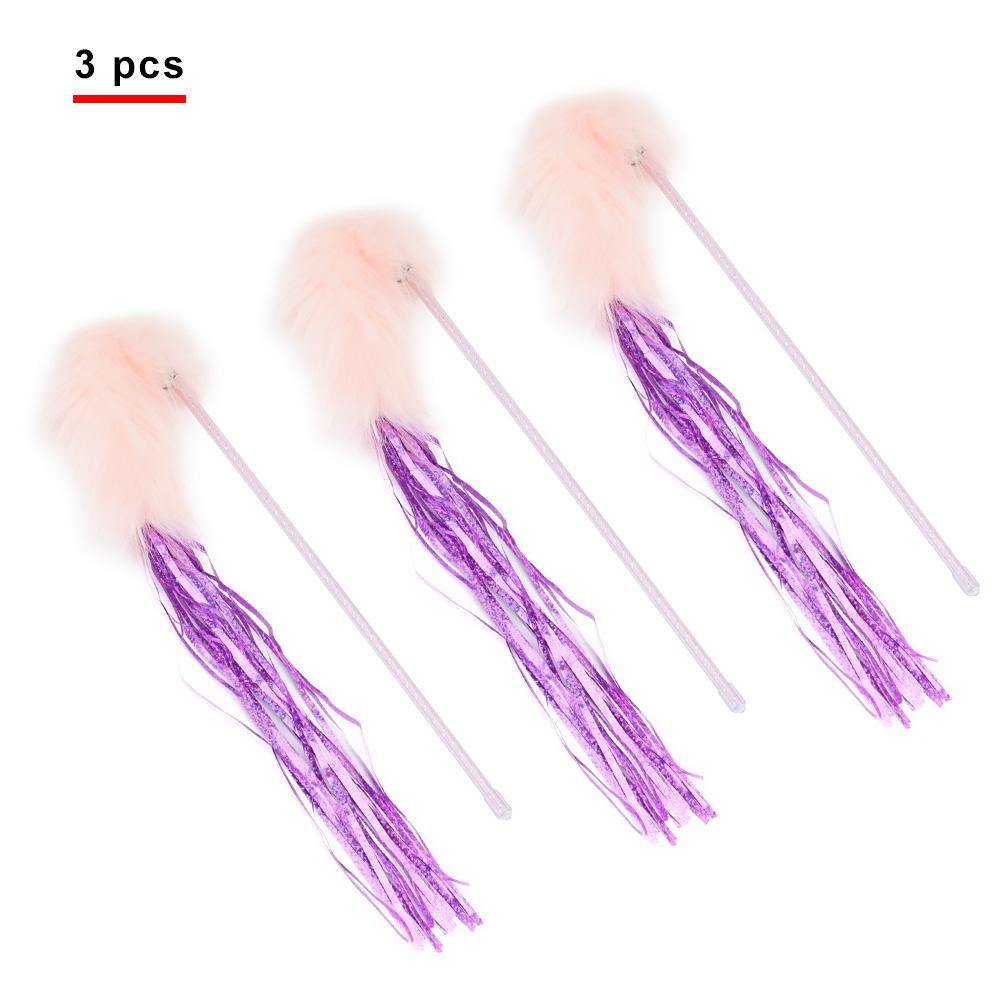 3pcs Feather Tassel Cat Toy Interactive Pet Toys Kitten Play Scratch Cotton Cat Teaser