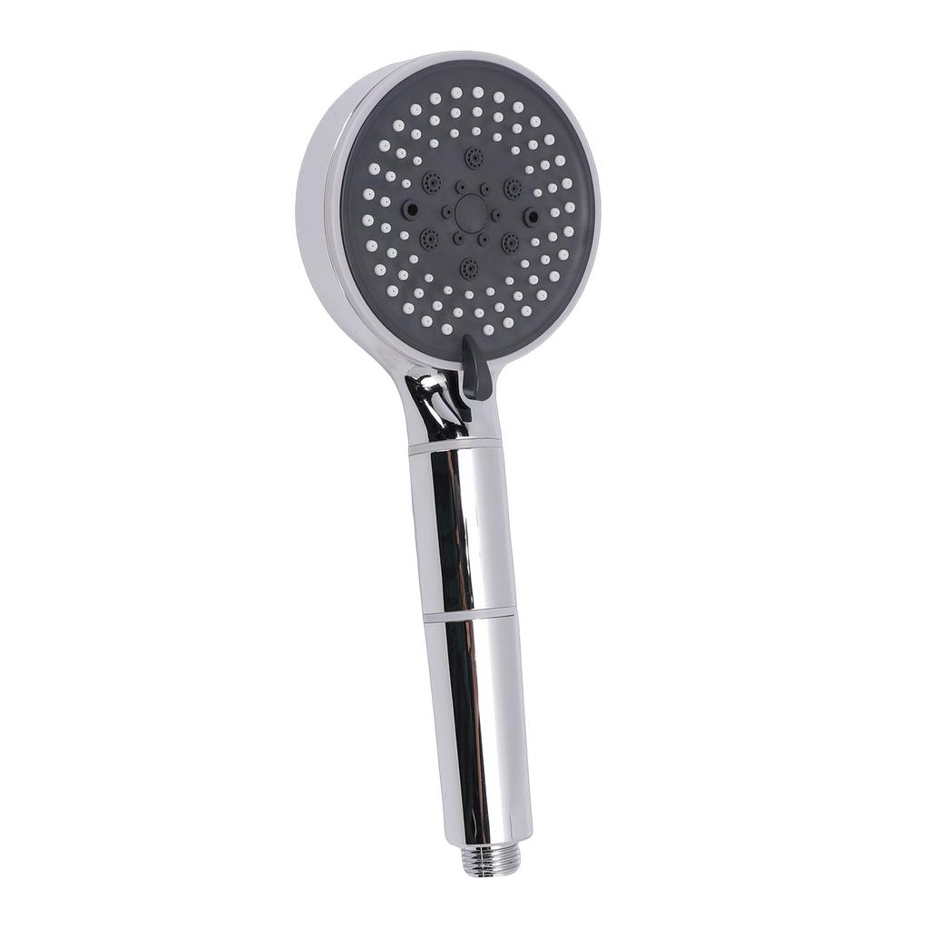 Silicone Shower Head High Pressure Double Sided Massage Shower Head with 6 Spray Modes for Home Bathroom Silver