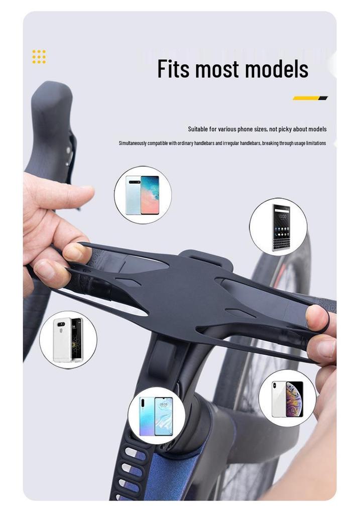 GUB P9 Rotating Bike Phone Mount: Shockproof Silicone Strap Holder for Mountain and Road Bikes