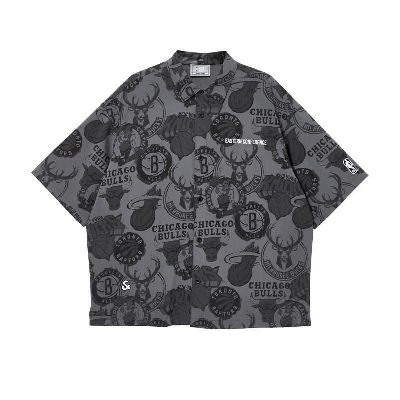 JACK&JONES NBA Eastern Conference Logo Loose Fit Short Sleeve Shirt