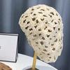 Cotton Lace Hollow Flower Hat Breathable Spring Crochet Knitted Cap Hollowed Out Beret Hat  Girls