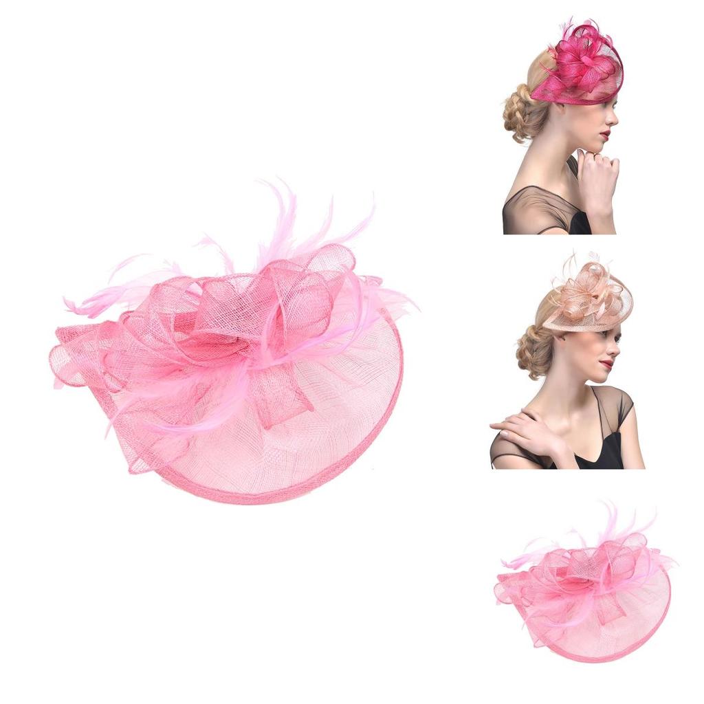 Ethereal Fairytale Silk Flower Feather Headpiece For Women