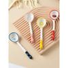 4pcs Ceramic Spoon, Extended Handle Soup Spoon, Noodle Spoon, Cartoon Creative Ladle