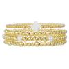 European and American jewelry niche design cross bracelet set sweet cool beaded stacked shell pearl bracelet