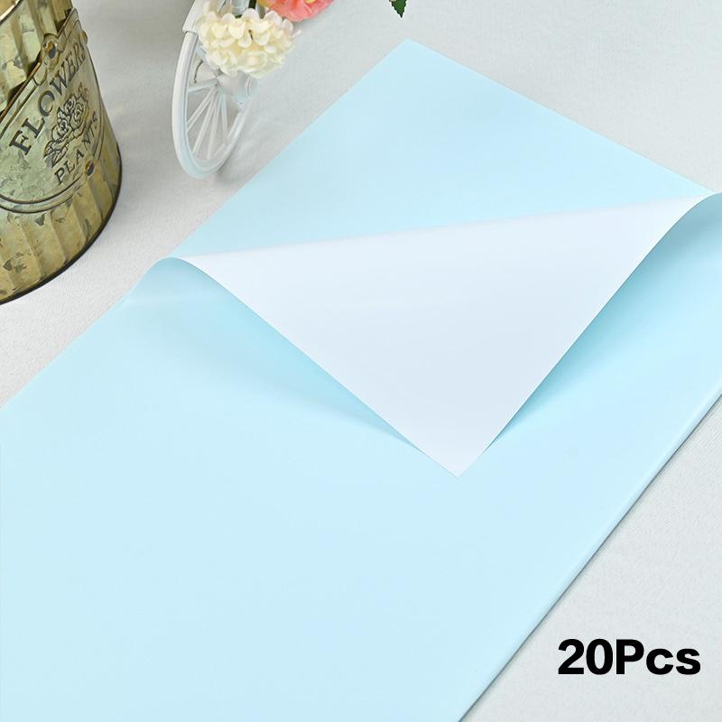 20 Pcs Two-Sided Colored Flower Wrappers Waterproof Bouquet Packaging 58cm DIY Gift Wrapping Paper Flower Decoration