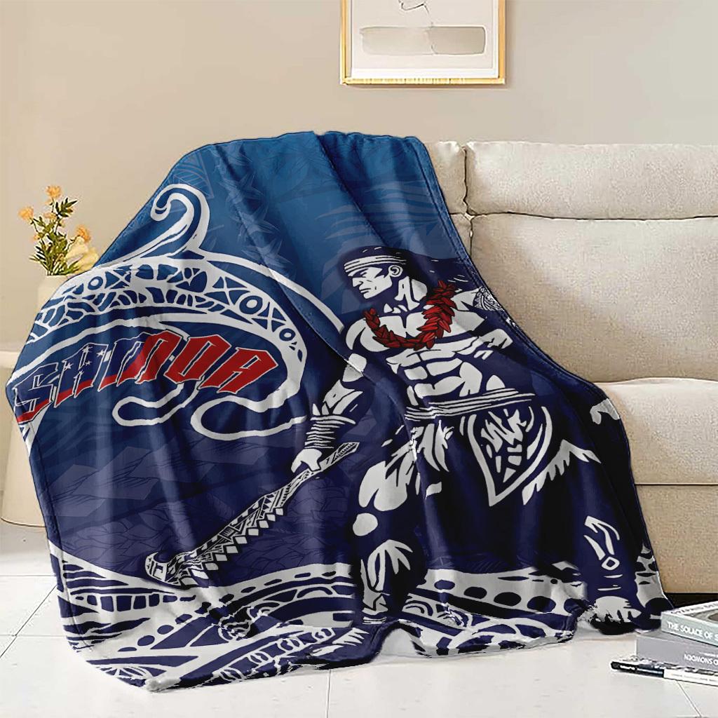 Samoa warrior pattern Blanket for Sofa Bed Travel Camping Living Room Office Conditioning Blanket for All Seasons Gifts