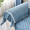 Luxury Golden Velvet Sofa Cover for Living Room Solid Color Dirt-proof Sofa Cover Elastic Protect Cushion 1-3 Seats Sofa Towel