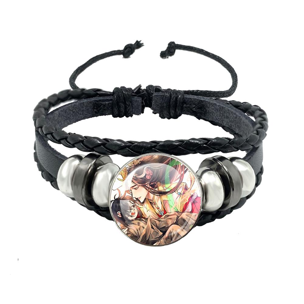 Heaven Official’s Blessing Leather Bangle Bracelet  Hua Cheng Xie Lian Anime Tian Guan Ci Fu Jewelry Gift Bracelets Gifts To Fan