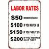 Vintage Metal Workshop Sign Tin Wall Art Garage Decor Rustic