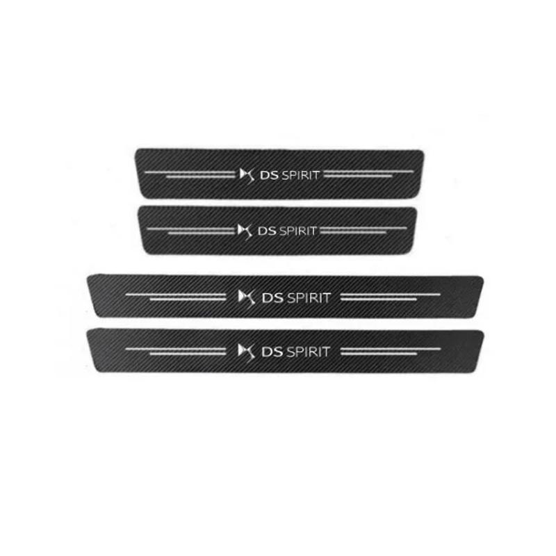 Autocollant Protecteur de Seuil de Porte de Voiture en Fibre de Carbone de Haute Qualité Pour DS DS4S DS5 5LS DS3 DS4 DS6 DS7 DS9 E-Tense RUBIS SPIRIT WILD