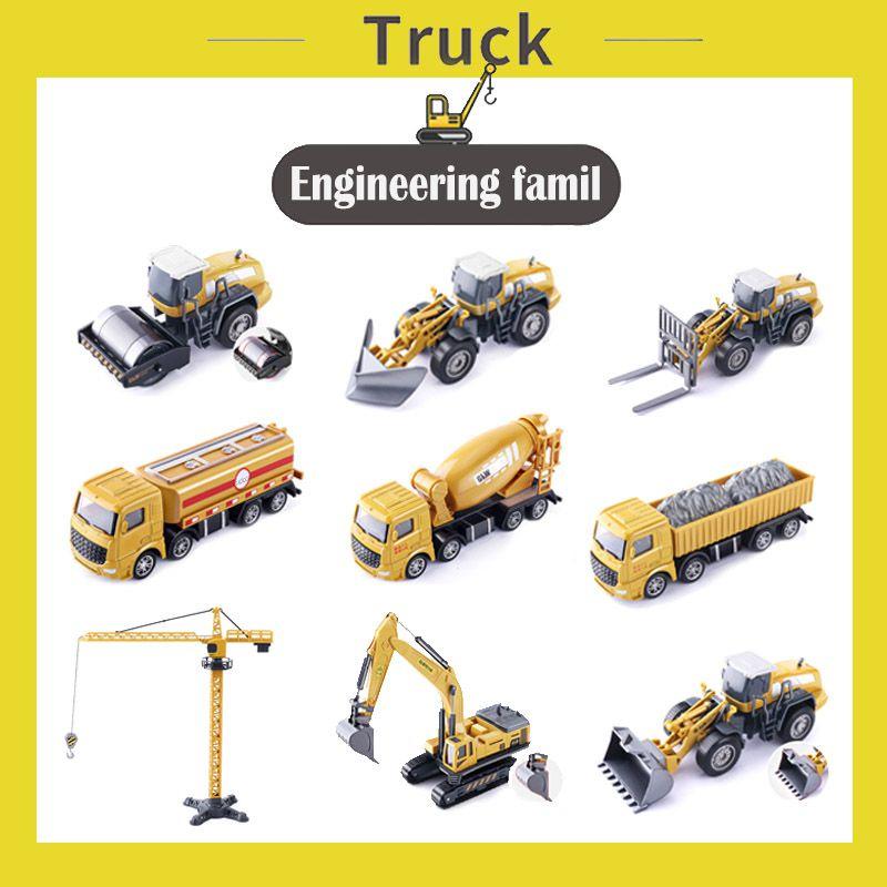 Classic Simulation Alloy Engineering Car Model Toy Set For Kids With Excavator