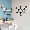 Caffeine Molecule Metal Wall Art: Aesthetic Kitchen Decor Sign
