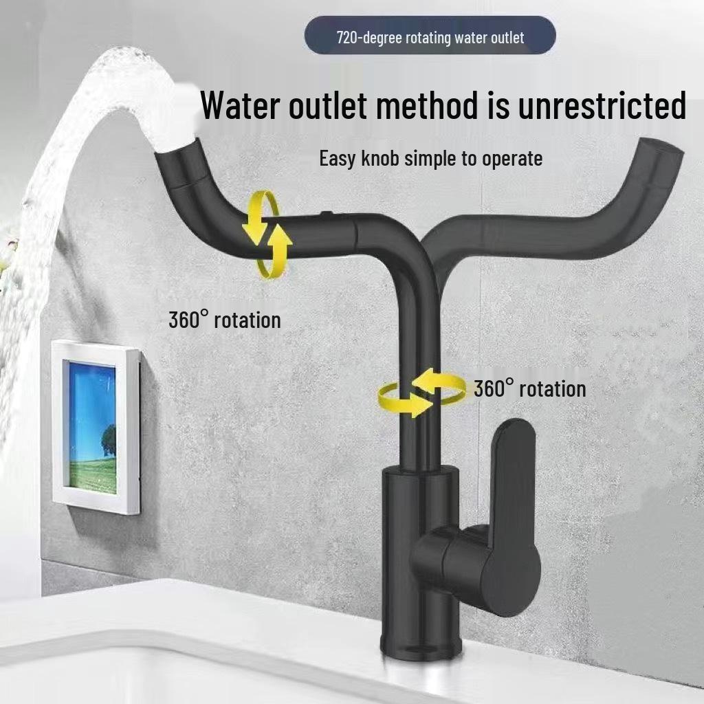 Lucky Cat Hot & Cold Stainless Steel Faucet for Kitchen & Bathroom Sink