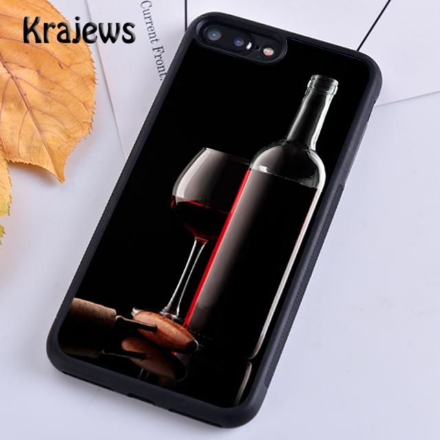 Krajews Red Wine Glass Soft Phone Case Cover For iPhone 17 Air 16 15 14 plus 11 12 13 pro max coque Shell Fundas