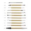 11Pcs Pottery Clay Sculpting Modeling Tool Set Double-Sided Ceramic Polymer Clay Carving Tools Kit With Smooth Wooden Handle