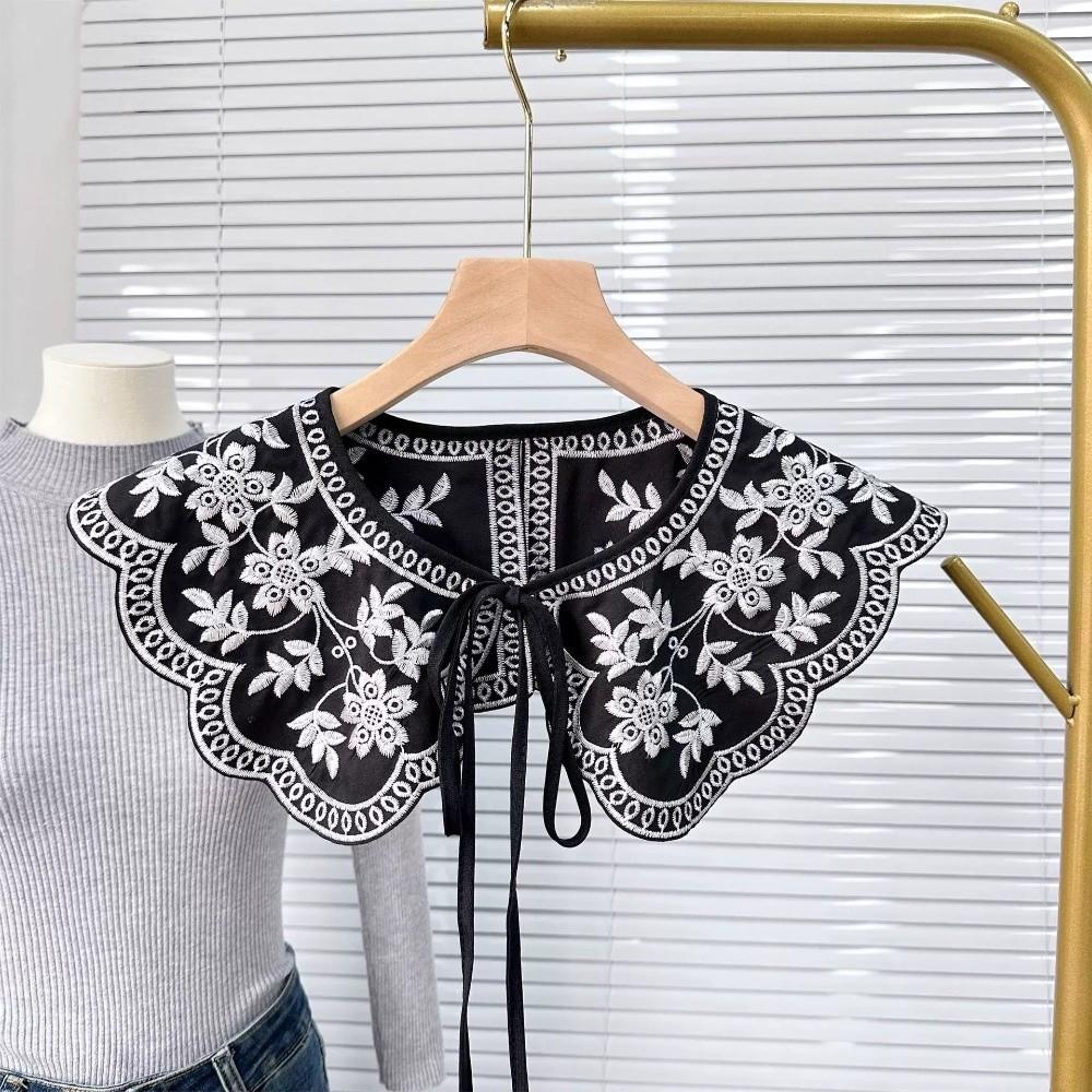 Mesh Crochet Shawl Detachable Collar Sweet Blouse Shoulders Fake Collar  Spring