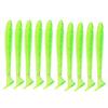 10/30/50Pcs Fishing Lures Soft Baits with T-Tail Vibrant Color Tear-Resistant Reusable Flexible Soft Artificial Lures Fake Baits