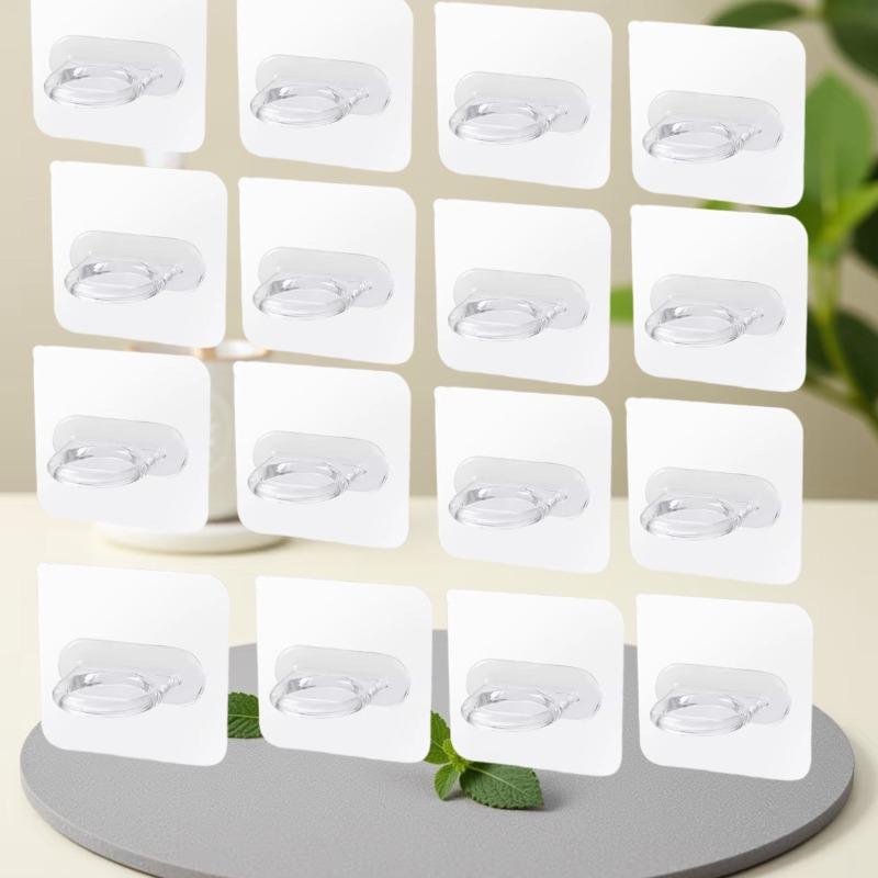1-20pcs Self-adhesive Round Hooks Multi-Purpose Wall-Mounted Hooks Free Punching Storage Racks for Bathroom Kitchen Ring Hange