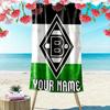 Benutzerdefinierter Name Borussia Mönchengladbach Druck Strandtuch, Großes Weiches Schnelltrocknendes Handtuch für Strand Camping Schwimmen_xia