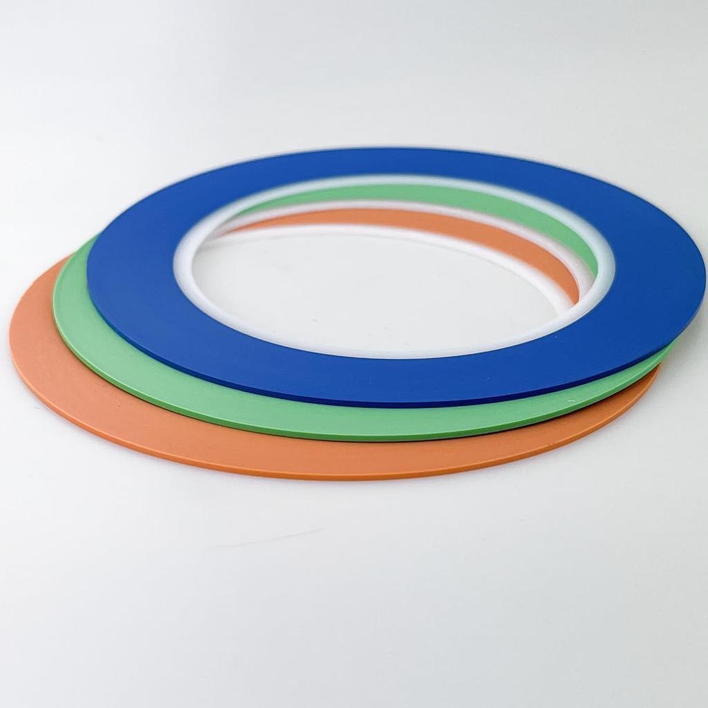 High-Heat Resistant Paint Masking Tape (for Curved Surfaces), 1mm Vinyl, 12 Rolls