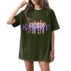 Women's Round Neck Printed Short-sleeved T-shirt Top