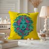 Funny FriendsCartoon Illustrations Cushion Cover Anti-dustmite Pillowcase Invisible Zipper Silky Short Plush Sofa Cushion Cover