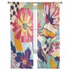 Blumen-abstrakte bunte transparente Vorhänge für Wohnzimmer, Schlafzimmer, Heimdekoration, Küche, Tüll für Fenster, Voile-Vorhänge